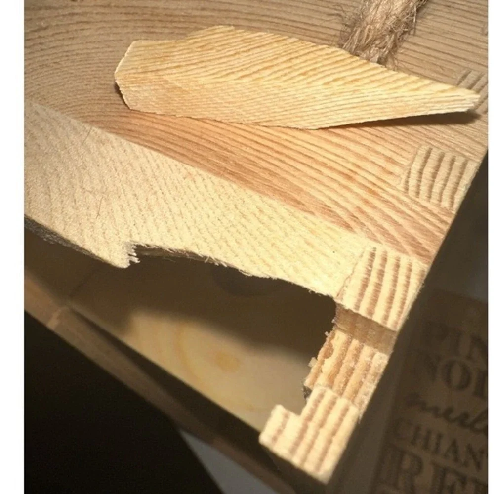 Bottled Poetry wooden wine